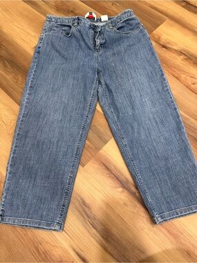 Talbots Stretch Classic Men’s Straight-Leg Jeans Capri  in Light Blue Size 10